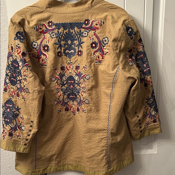 Coldwater Creek khaki Embroidered Utility Jacket - Picture 12 of 16